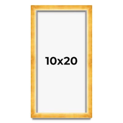 10x20 Shadow Box Frame Gold | 1.625 Inches Deep Real Wood Traditional