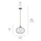 preview thumbnail 32 of 68, Kichler Lighting Avery 1-Light Pendant Light with Seeded Glass