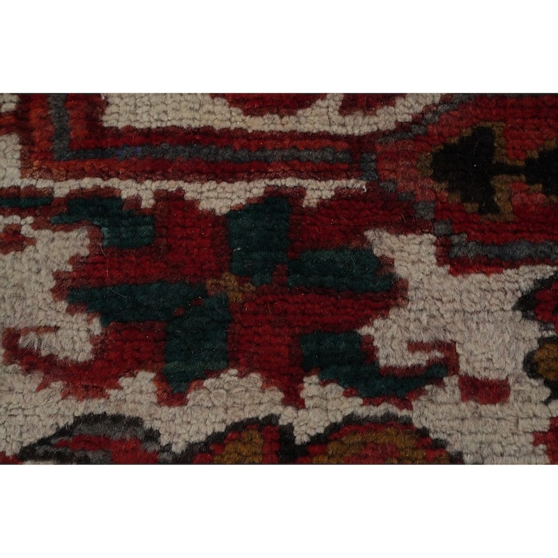 Hand Knotted Oriental 100% Wool Carpet Traditional Medallion Red Heriz Area Rug - 12' 9'' X 10' 0''