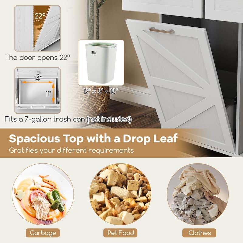 Costway Rolling Kitchen Island Kitchen Island Cart with Drop Leaf - See Details