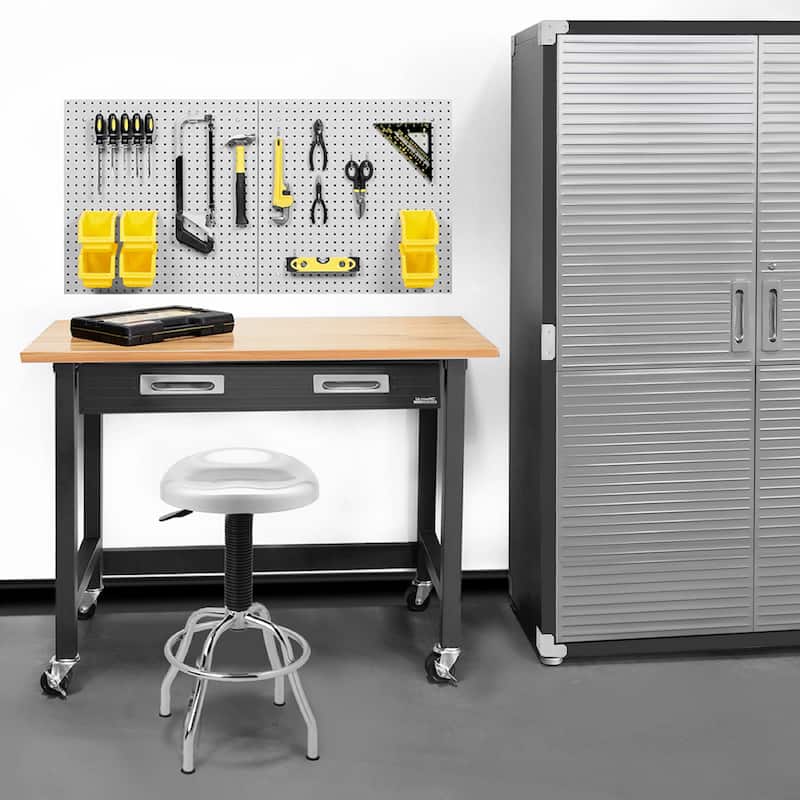 Seville Classics UltraHD® 48” Rolling Wood Top Workbench