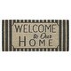 preview thumbnail 2 of 3, Welcome To Our Home Charcoal Stripes Coir Rug Rect 17x36