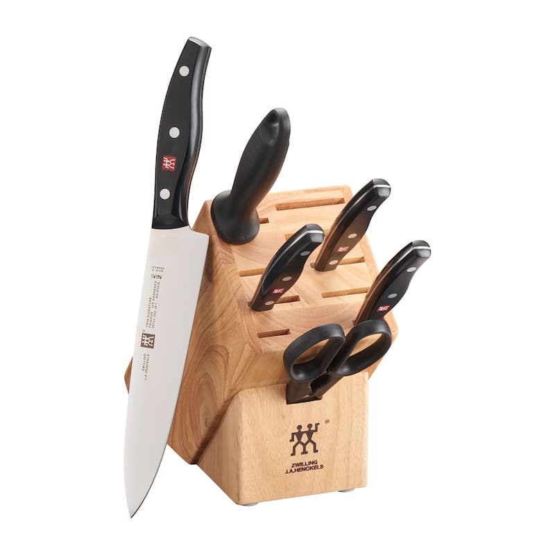ZWILLING Twin Signature 7-pc, Knife Block Set - 7-pc - Stainless Steel - 7 Piece - 7-pc
