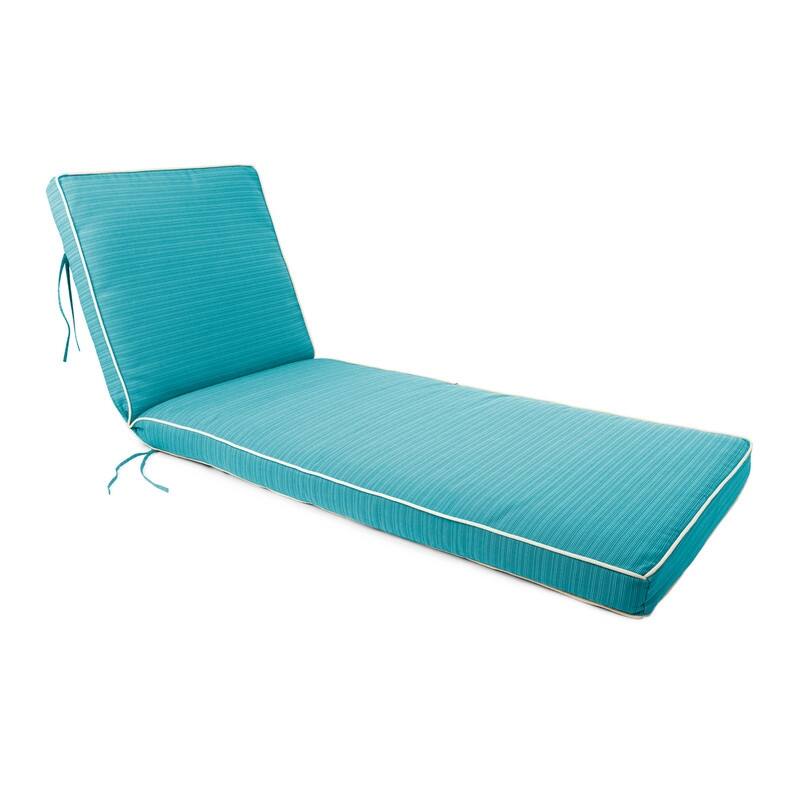Sherry Kline Island Breeze Corded Indoor/Outdoor Pillows & Chaise Lounge - Chaise Lounge 24"x72" - Peacock