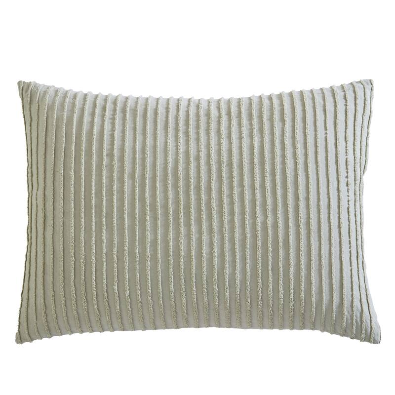 Channel Chenille Shams - Standard Sham - Sage