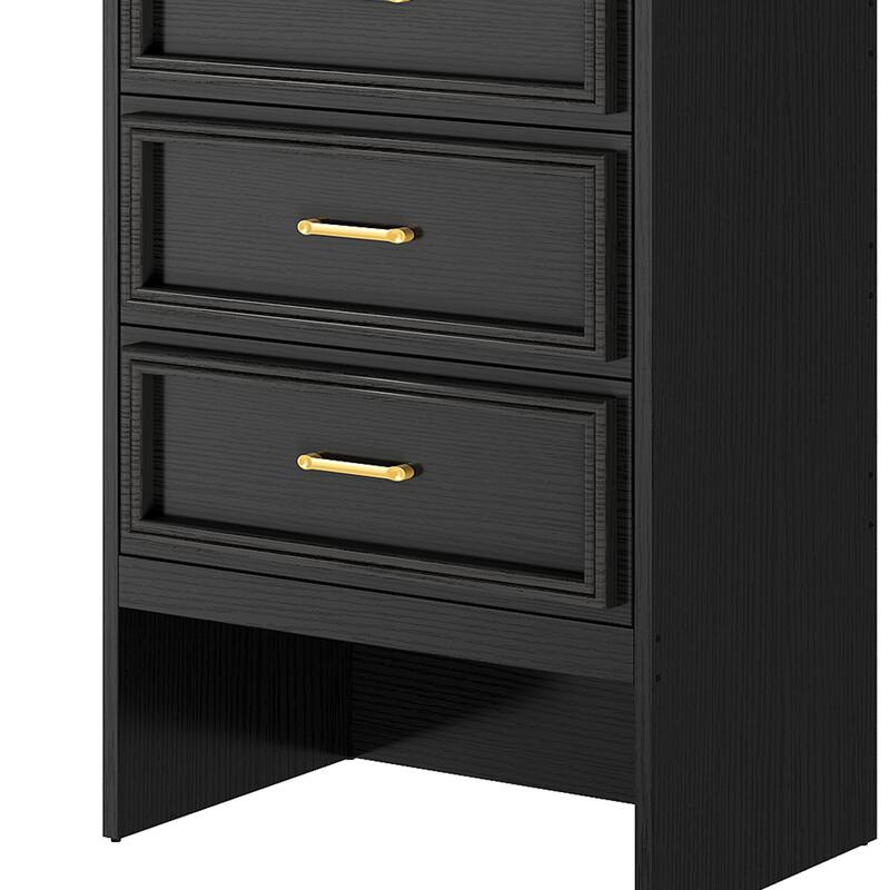 Wall-Mounted Clothing Storage Rack Multi-Functional Closet Organizer System with Adjustable Rods and Shelves