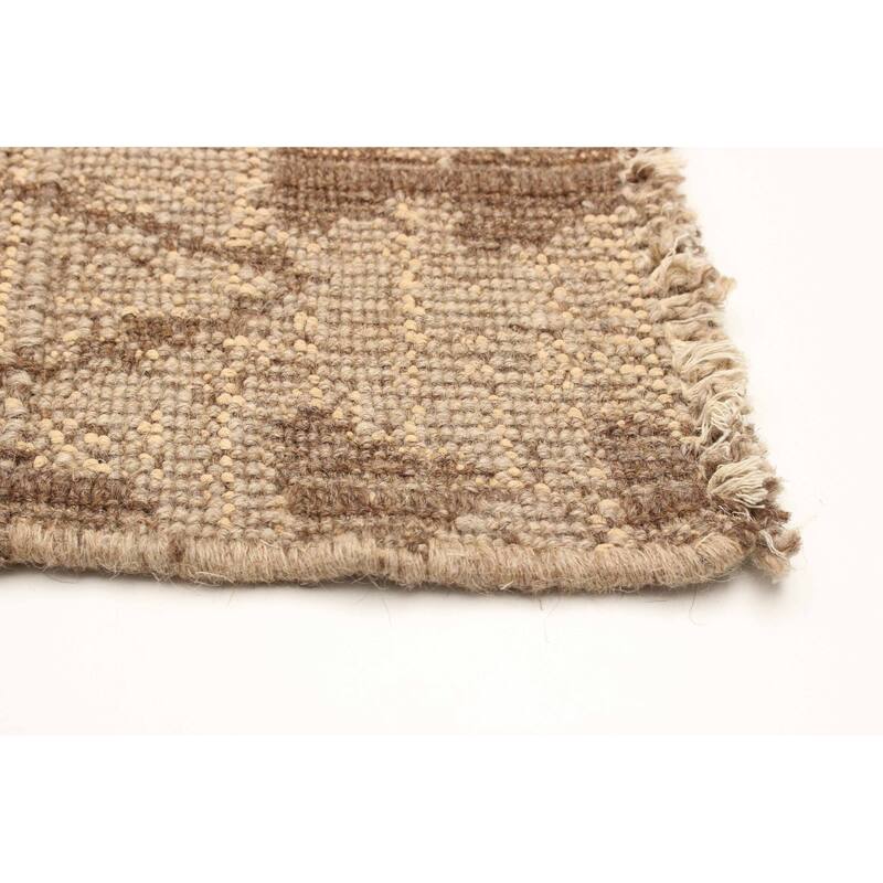 ECARPETGALLERY Flat-Weave Ankara FW Taupe Wool Tapestry Kilim - 4'8 x 6'9