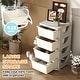 preview thumbnail 21 of 25, Qaba 4 Tier Kids Storage Unit, 4 Drawer Chest Toy Organizer Plastic Bins for Kids Bedroom Nursery Kindergarten Living Room