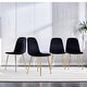 preview thumbnail 57 of 57, Modern Dining Room Kitchen Dining Chair with Black Metal Legs