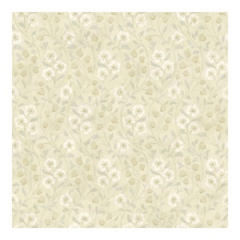 Chesapeake Patsy Beige Floral Wallpaper - 20.5 x 396 x 0.025