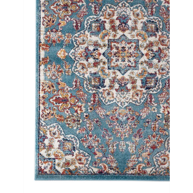Aurelia Lyni Blue Medallion Area Rug