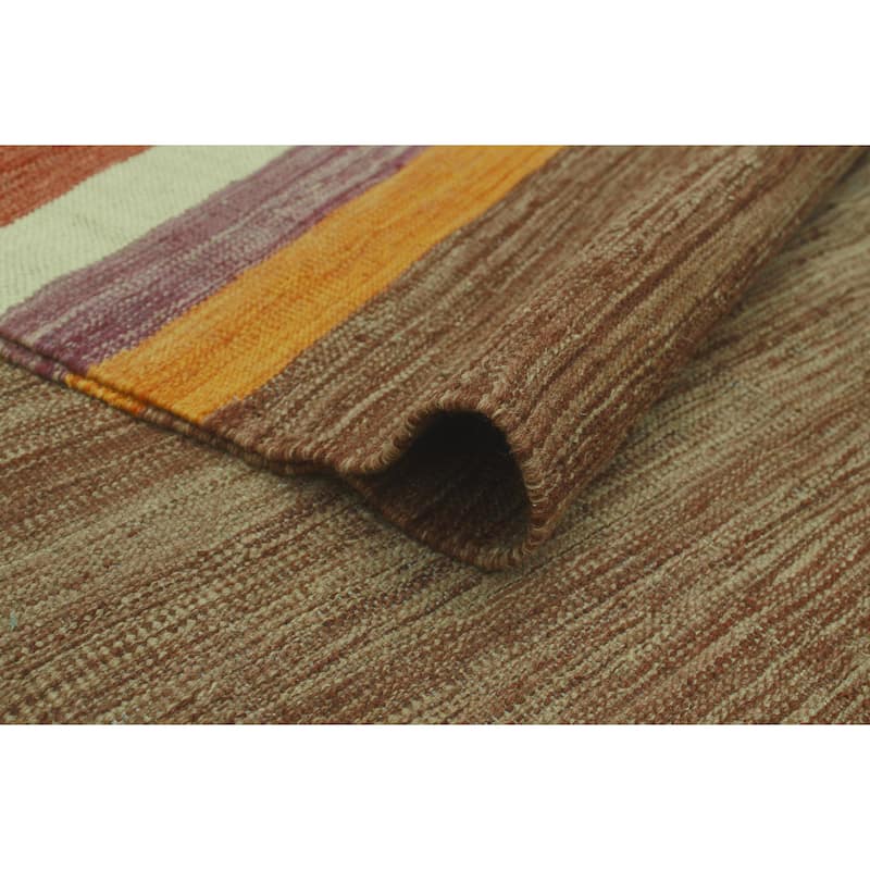 Noori Rug Winchester Flatweave Loren Blue/Brown Rug - 9'2" x 11'10"