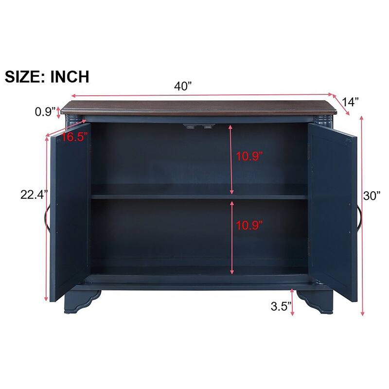 Retro Entryway Table Sofa Couch Table with Adjustable Storage Shelf, for Hallway Entry Way Living Room, Foyer