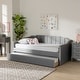 preview thumbnail 19 of 23, Lennon Modern and Contemporary Velvet Fabric Daybed with Trundle