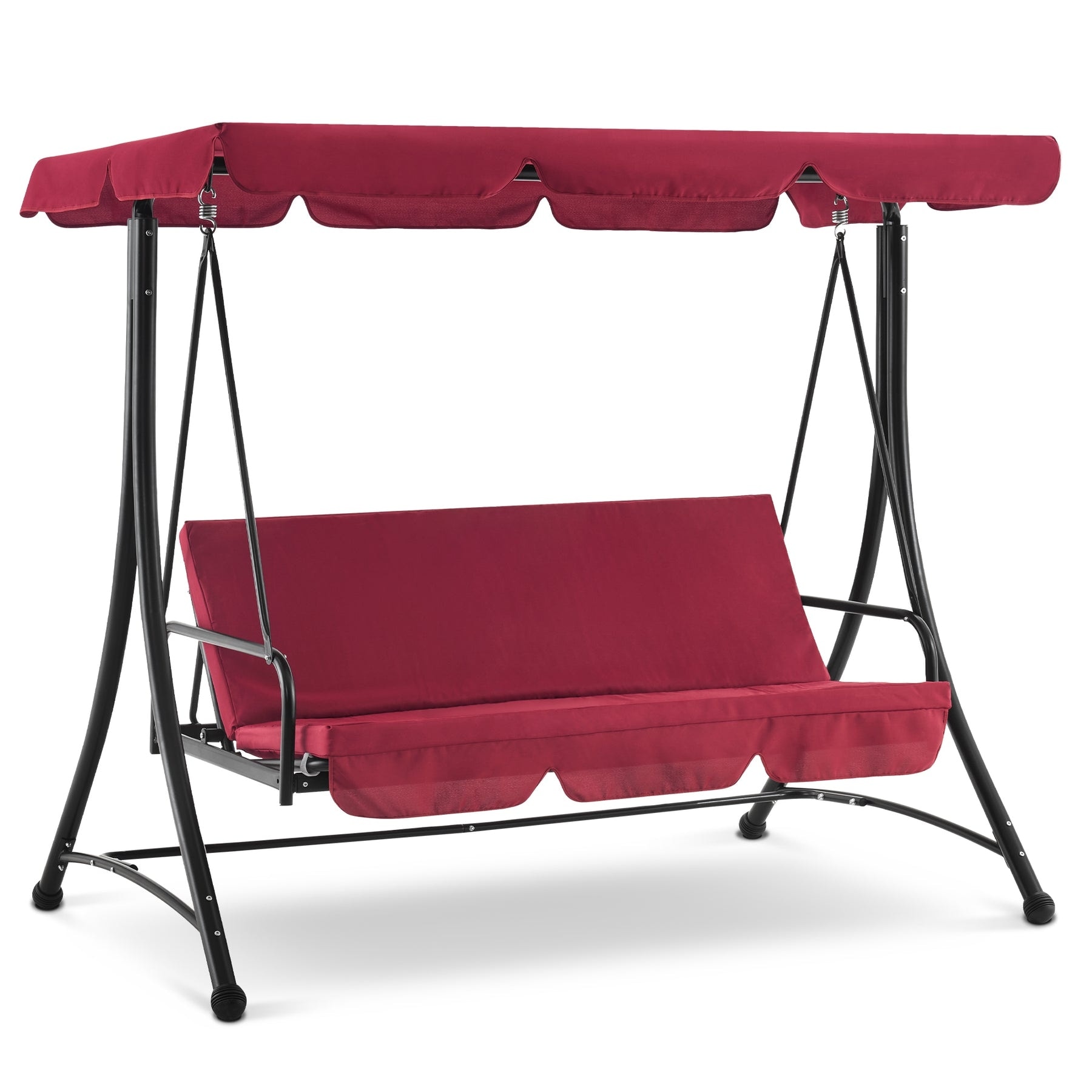Reclining porch swing top