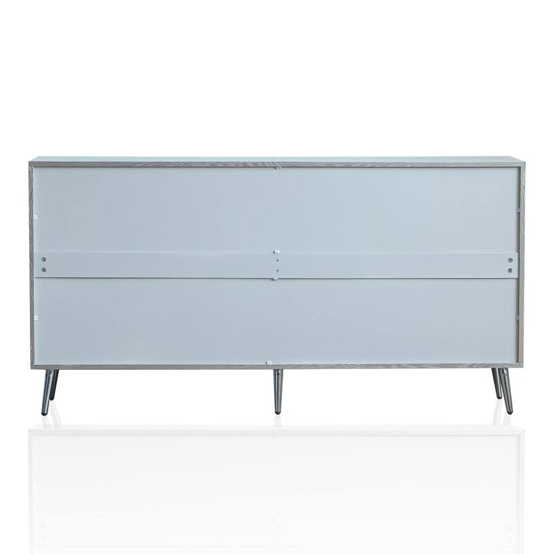 Modern Style Wood Sideboard,Buffet Sideboard with Metal Legs/Hinge,Adjustable Shelves