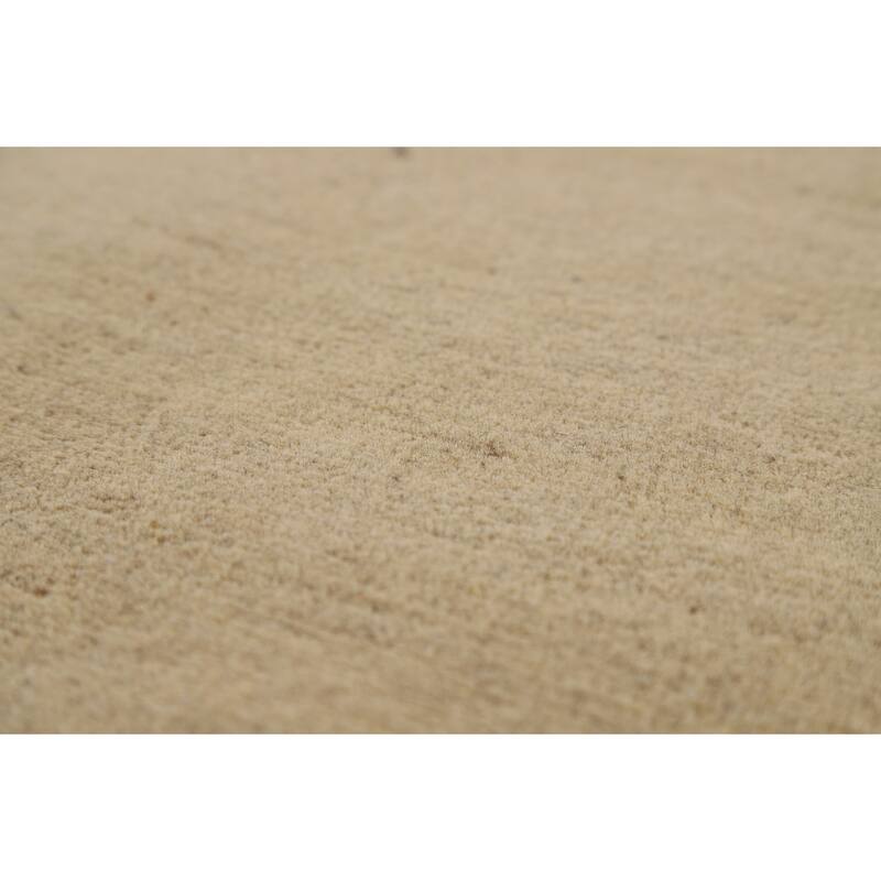 Solid Gabbeh Modern Accent Rug Hand-Knotted Wool Carpet - 4'1"x 5'8"