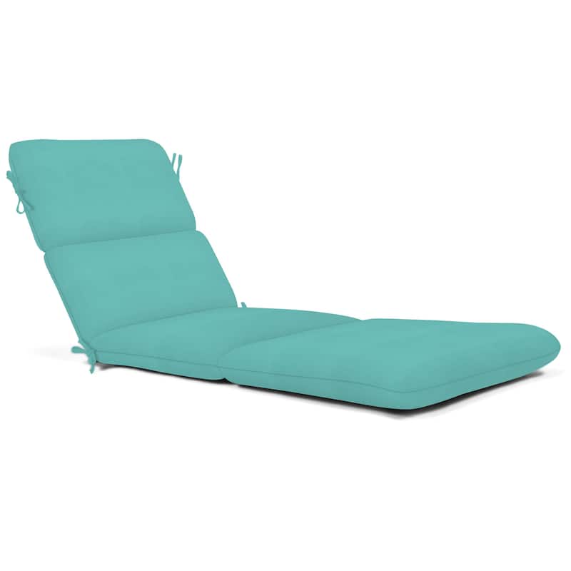 Casual Cushion Sunbrella® Fabric 1-Piece Outdoor Chaise Cushion, 22.5"W x 74"L - 22.5"W x 74"L - Canvas Aruba