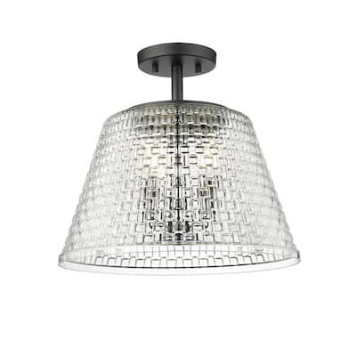 Millennium Lighting 22100 Saben 3 Light 15" Wide Semi-Flush Ceiling