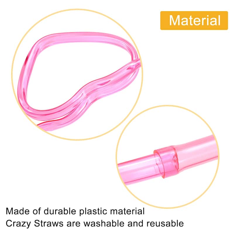 5 Pcs Straw Glasses, Plastic Novelty Drinking Eyeglasses Straws - Multicolor