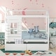 preview thumbnail 2 of 10, Twin House Bed with Drawers & Guardrails - Sturdy Wooden Frame for Kids