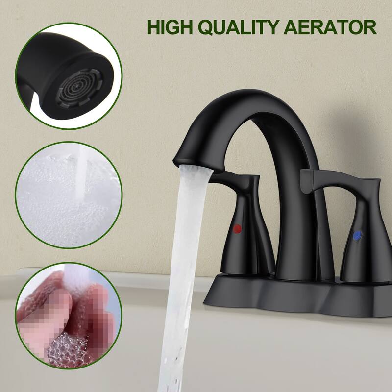 Topcraft Two Handle Bathroom Sink Faucet with Pop-Up Drainer