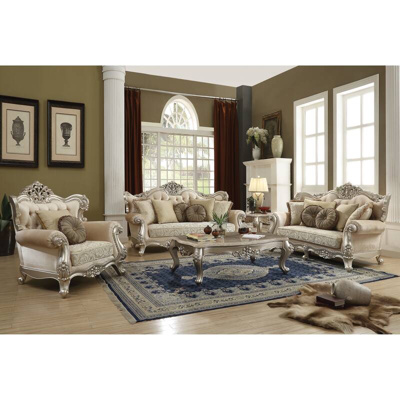 Bennington Champagne Wingback Sofa