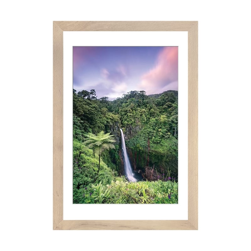 iCanvas "Waterfall At Sunset, Costa Rica" by Matteo Colombo PFA - Natural - 24x16x1
