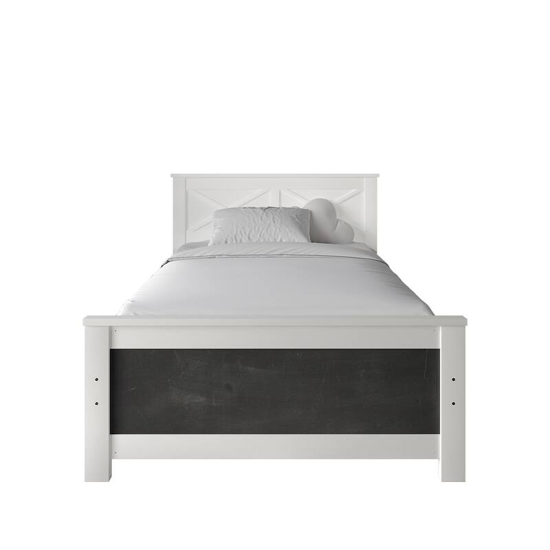 CraftPorch Elegance Twin Platform Bed - White