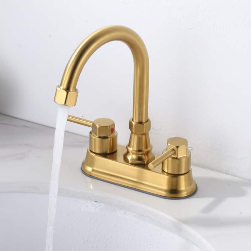 WOWOW 4-inch Dual Handle Bathroom Sink Faucet in Modern