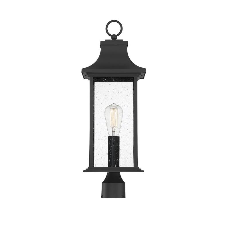 Hancock 1-Light Outdoor Post Lantern in Matte Black