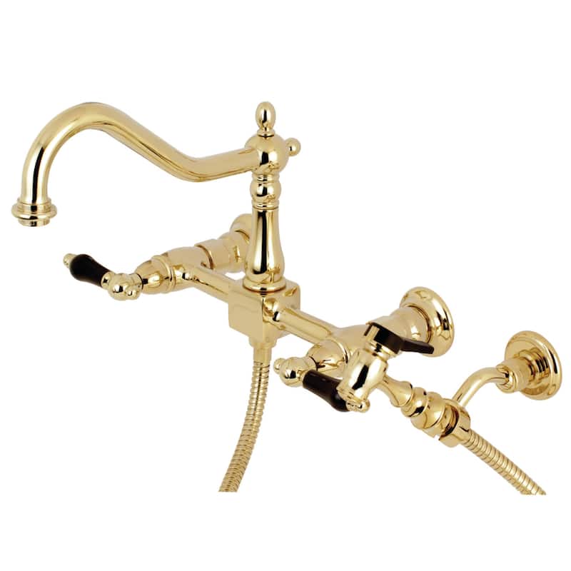 Kingston Brass Duchess 1.8 GPM Wall Mounted Bridge Kitchen Faucet -