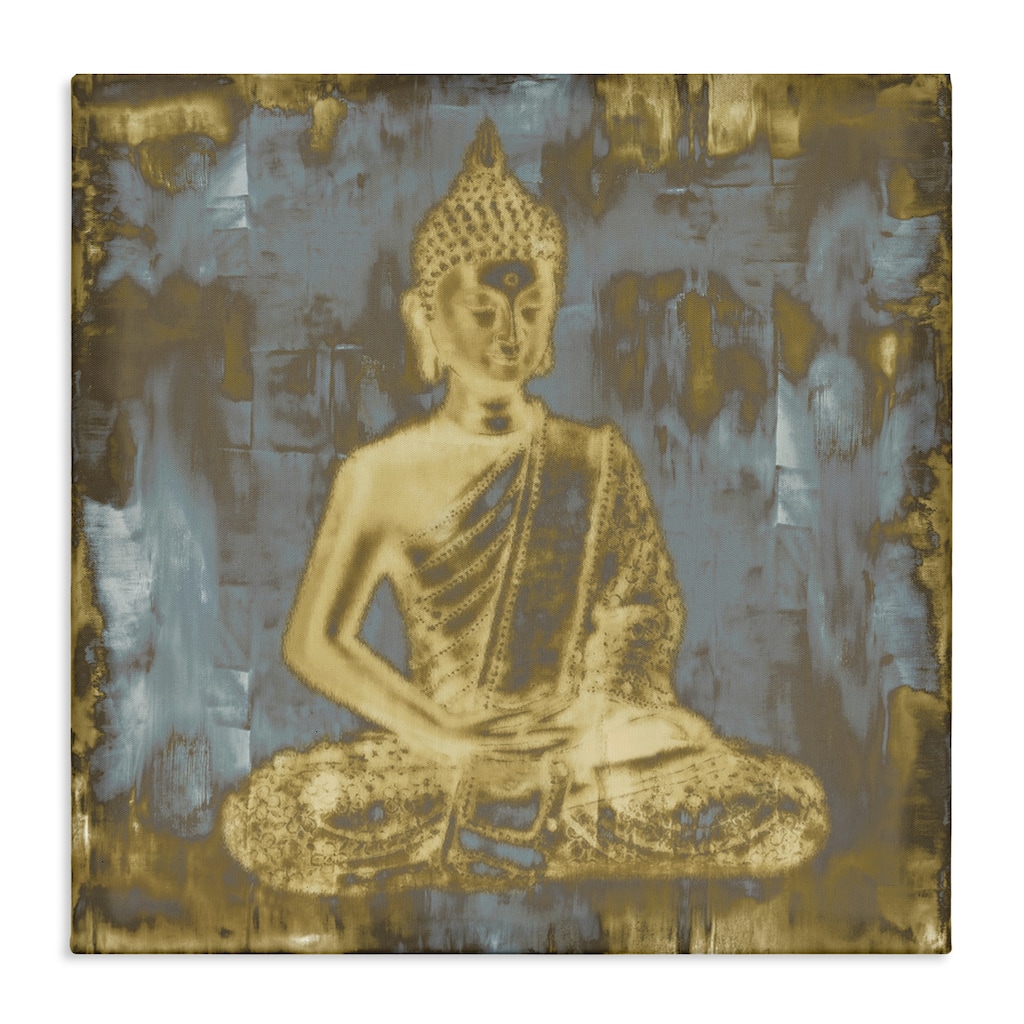 Stupell Muted Earthy Buddha Abstract Canvas Wall Art Design By Tom Bray