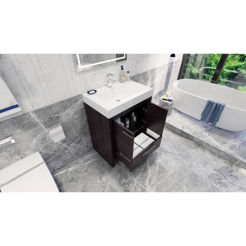 Dove 30'' Freestanding Vanity with Reinforced Acrylic Sink