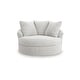 preview thumbnail 3 of 4, Signature Design by Ashley Cuddlesome Beige Oversized Swivel Accent Chair - 56"W x 55"D x 35"H