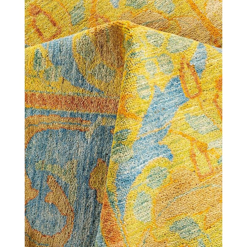 Contemporary Overdyed Wool Hand Knotted Area Rug - 9' 1" x 11' 9"