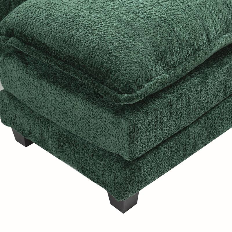 Boucle Oversized Sofa Chair With Ottoman