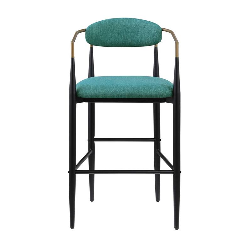 Renfroe Upholstered Stool with Metal Leg