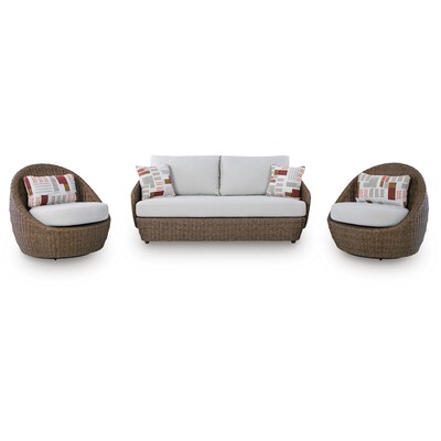 Signature Design by Ashley Cardiff Beach Brown/Gray Outdoor Loveseat ...