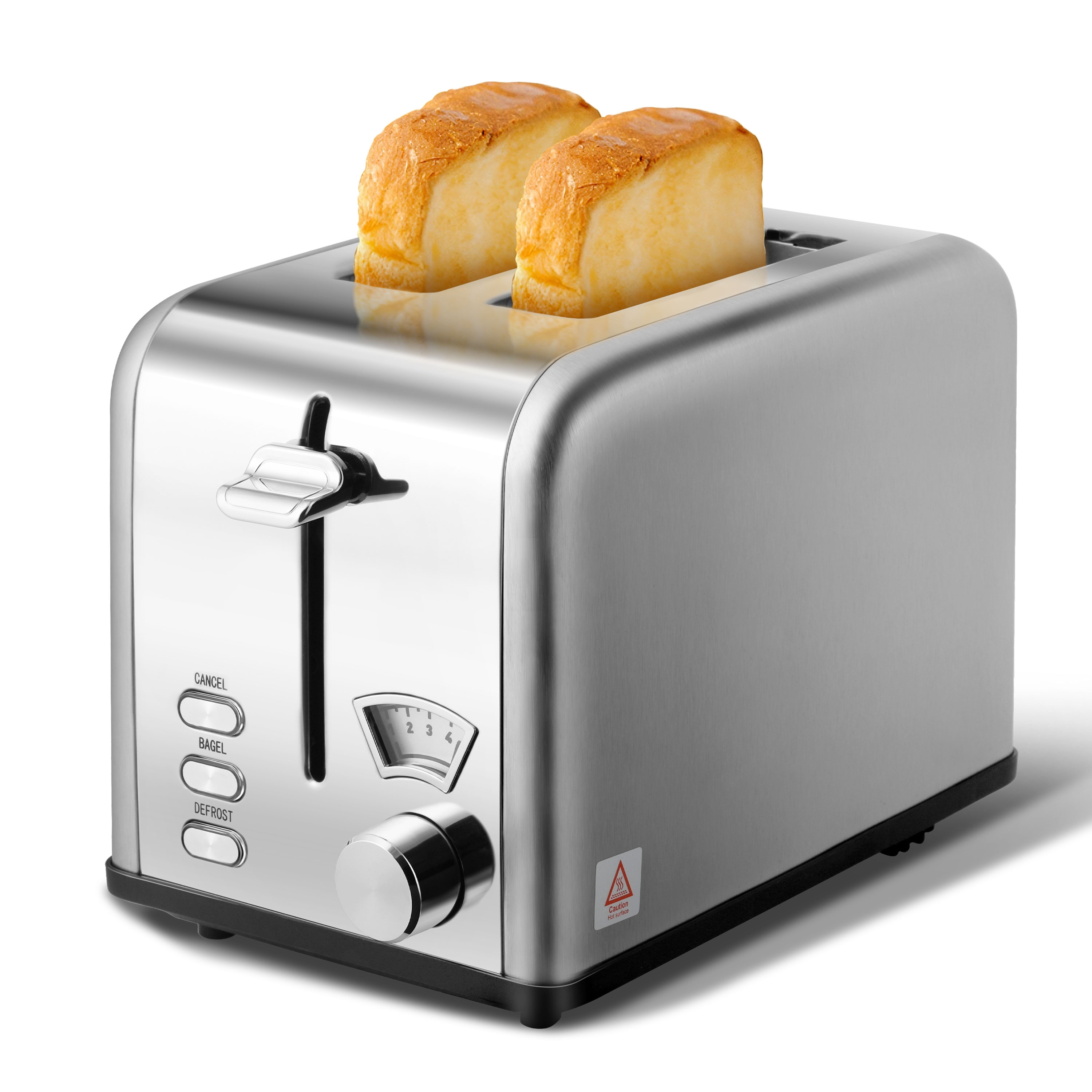 2-Slice Toaster with 1.5 inch Wide Slot, 5 Browning Setting and 3 Function,Toast Bread Machine with Removable Crumb Tray