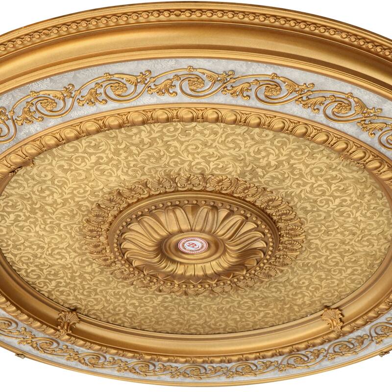 Golden Dream Round Chandelier Ceiling Medallion 60 - Gold