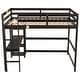 preview thumbnail 22 of 25, Full Loft Bed Pine Kids Bed with Desk Shelves and Ladder, Grey