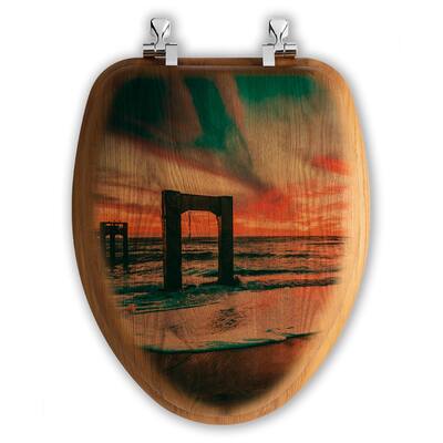 Oak Toilet Seat - Abandoned Pier
