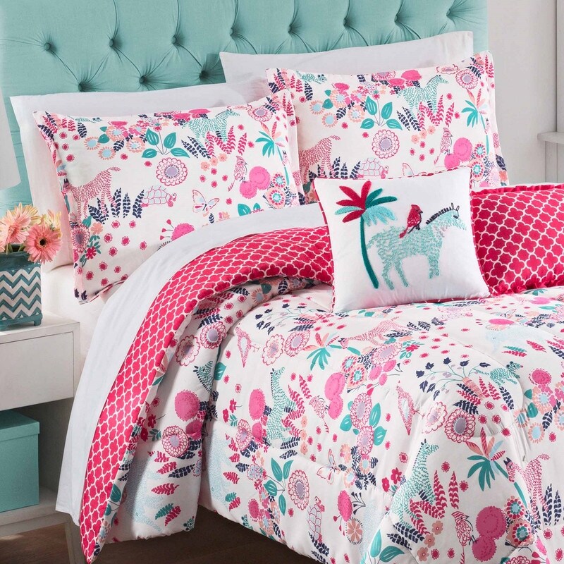 Waverly Kids 18226BEDDTWNMUL Reversible Bedding Collection Multi Twin