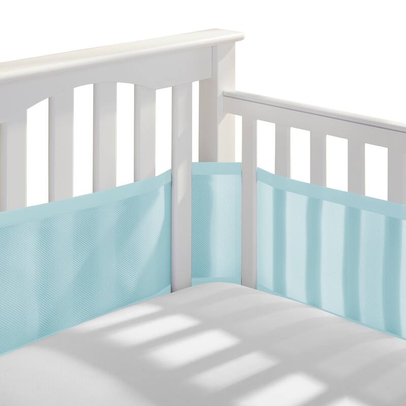 BreathableBaby Breathable Mesh Liner for Full-Size Cribs, Classic 3mm Mesh (Size 4FS Covers 3 or 4 Sides)