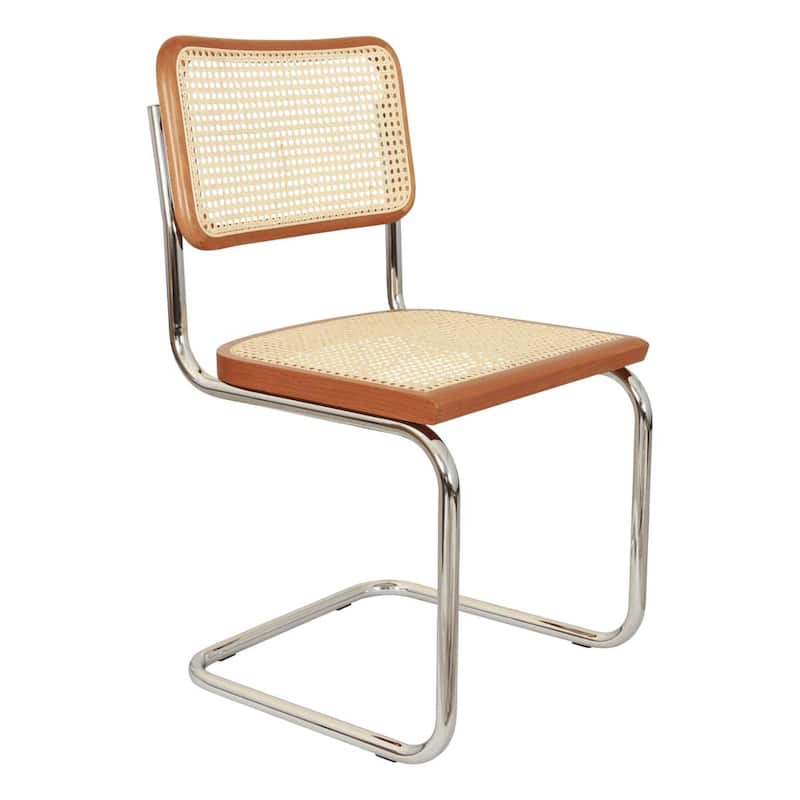 Breuer Chair Company Marcel Breuer Cesca Cane Cantilever Side Chair w/ Chrome Steel Frame (Various Wood & Cane Colors)