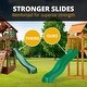 preview thumbnail 6 of 13, Gorilla Playsets Ozark II Wooden Outdoor Swing Set with Gray Slides