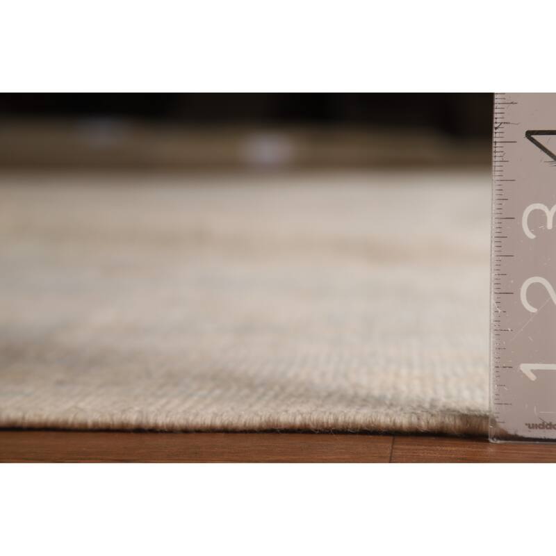 Floral Vegetable Dye Oushak Turkish Area Rug Hand-Knotted Wool Carpet - 9'0"x 12'5"