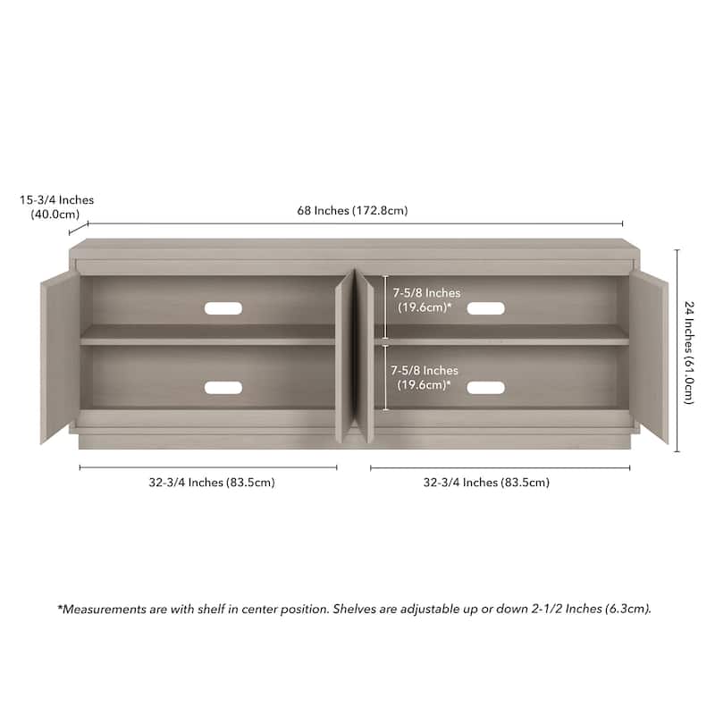 Presque Rectangular TV Stand for TV's up to 75"