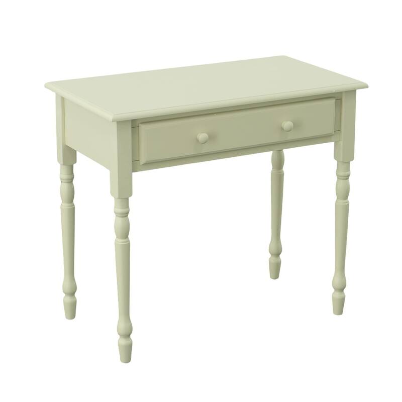 Wooden Desk with Slide-Out Tray - 34" - Antique White